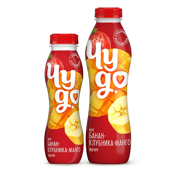 Йогурт питьевой банан-клубника-манго Йогурт питьевой банан-клубника-манго