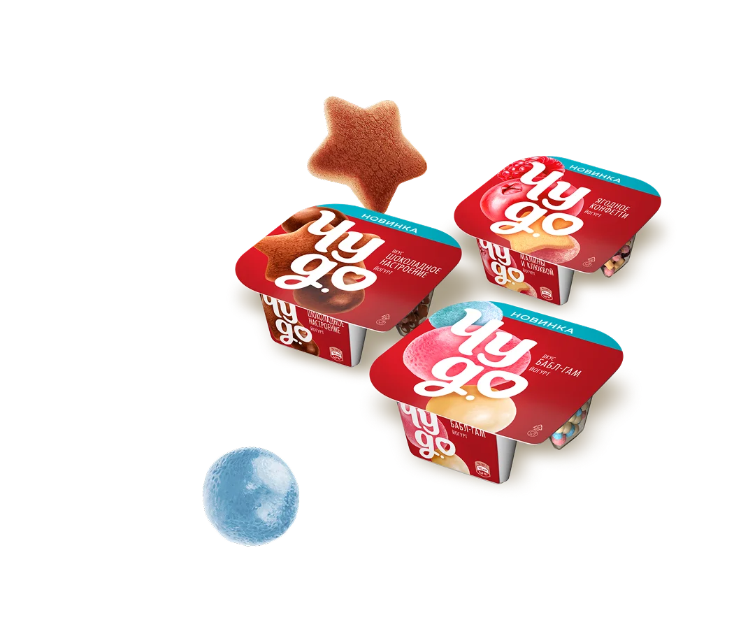 Йогурты Чудо с хрустящими насыпками
и трендовыми вкусами Йогурты Чудо с хрустящими насыпками
и трендовыми вкусами
