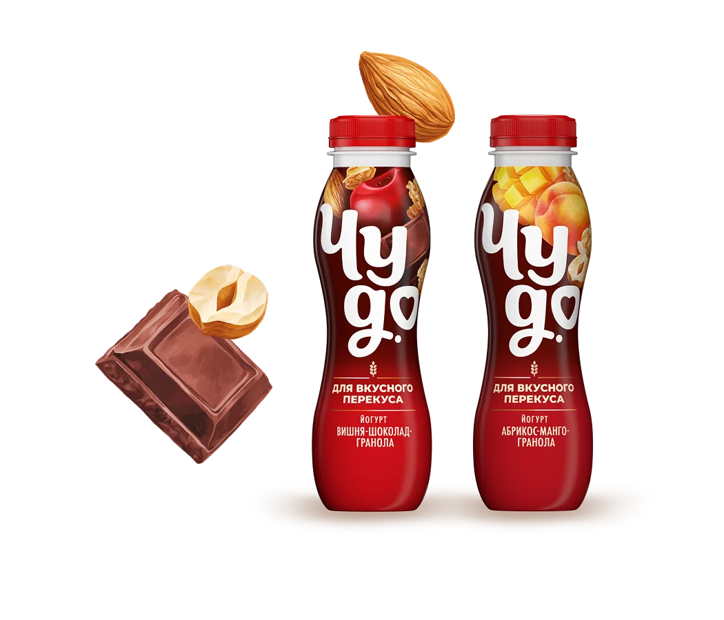 Уникальные питьевые йогурты Чудо с орехами и злаками  для вкусного перекуса