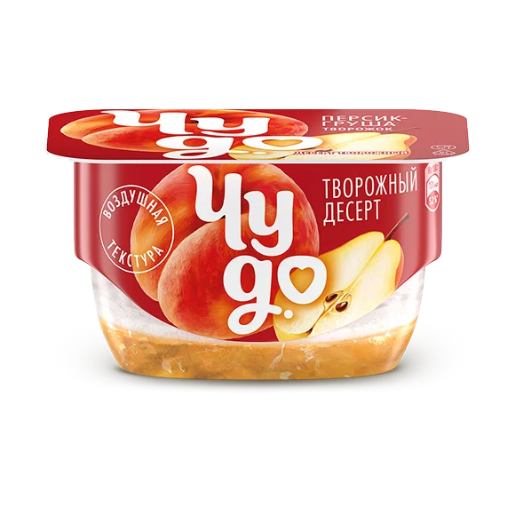 Творожный десерт персик-груша Творожный десерт персик-груша