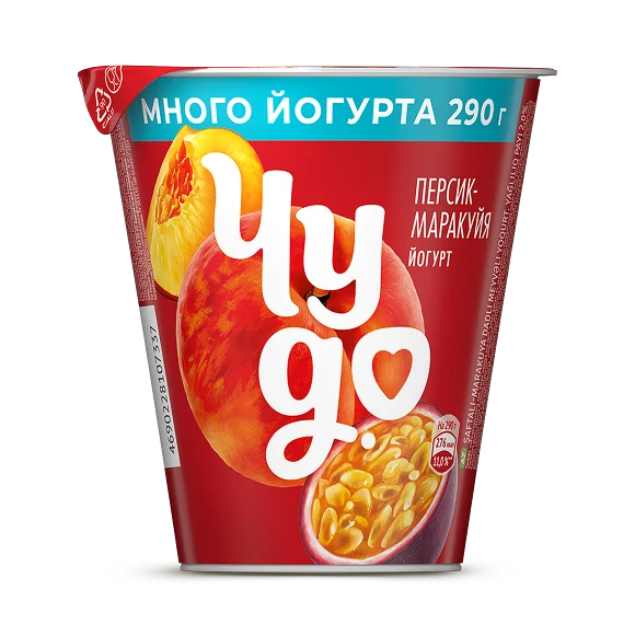 Йогурт густой персик-маракуйя Йогурт густой персик-маракуйя